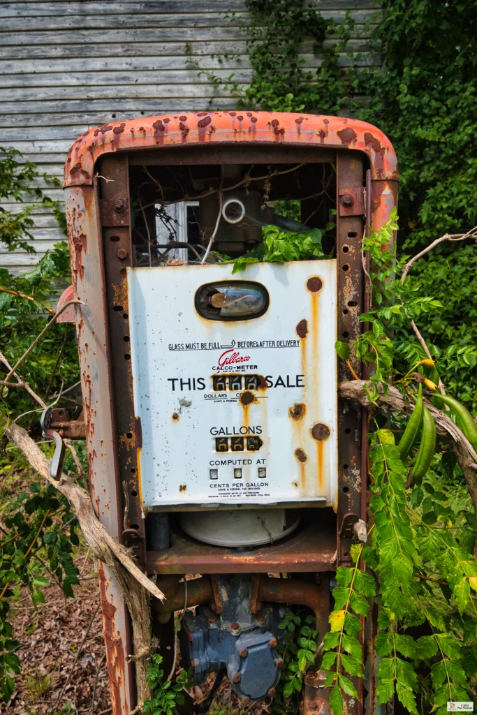 rusty gas pump